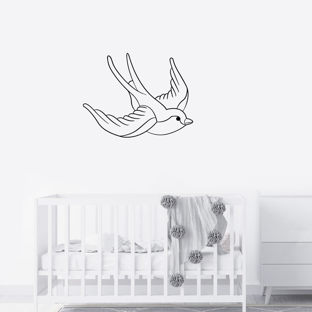 Muursticker - Zwaluw vogel