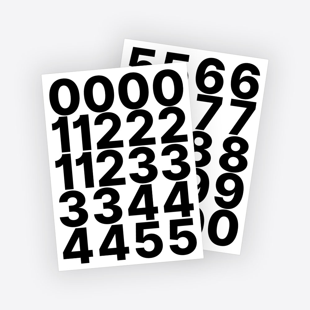 Standaard plakcijfers / Cijfer stickers - 5 cm