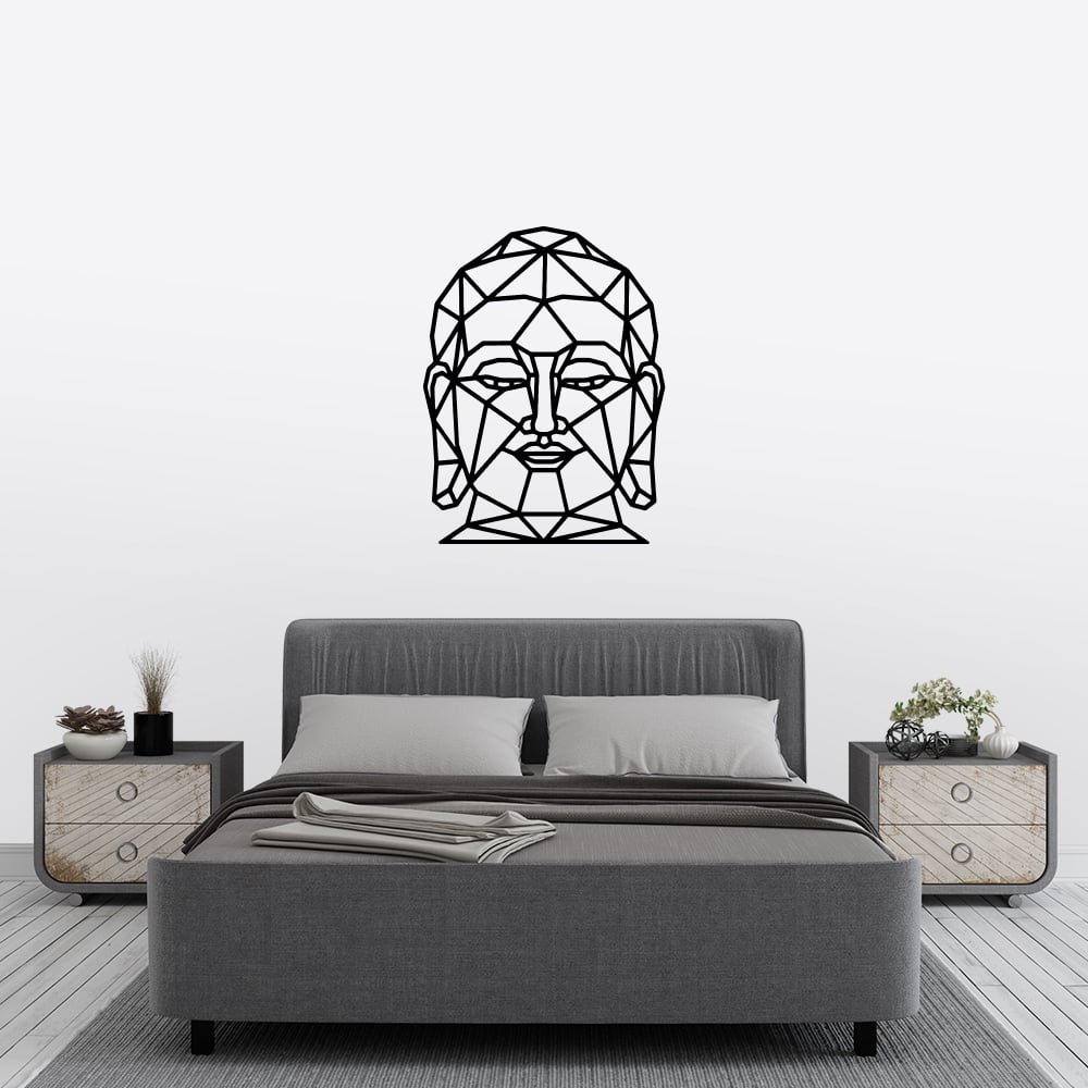 Muursticker - Geometrische buddha
