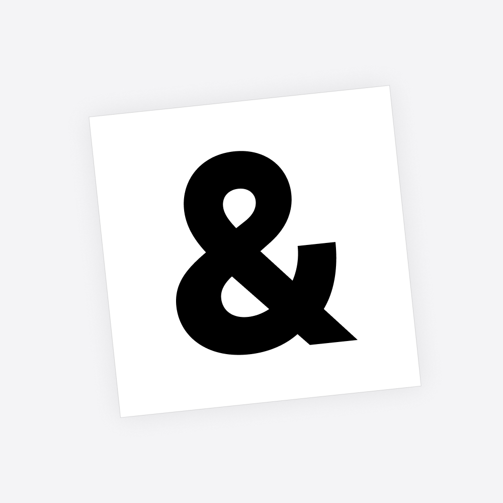 Losse plakletter / letter sticker - Standaard Ampersand: &