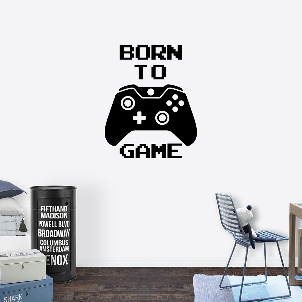 Muursticker - Born to game