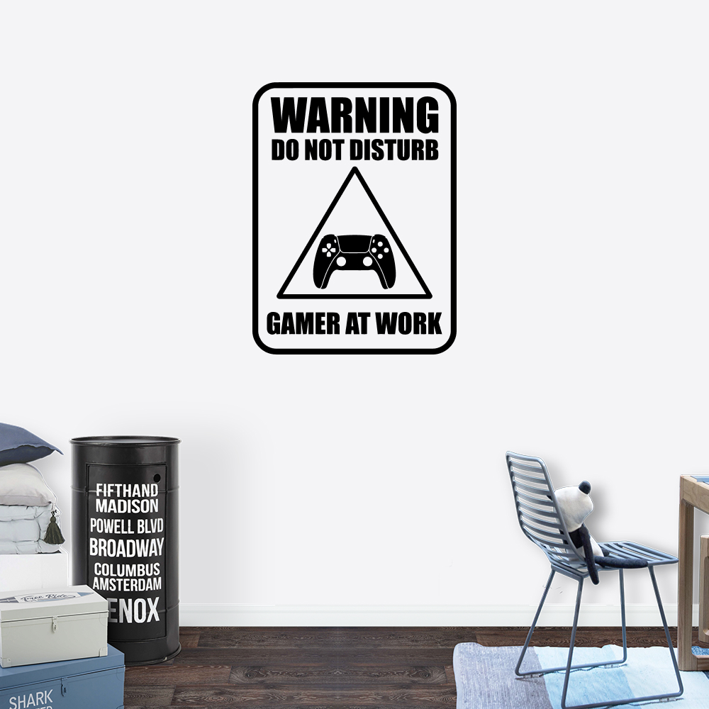 Muursticker - Do not disturb, gamer at work