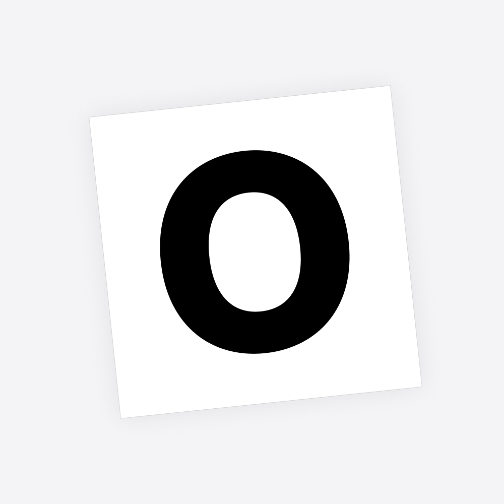 Losse plakletter / letter sticker - Standaard letter: O