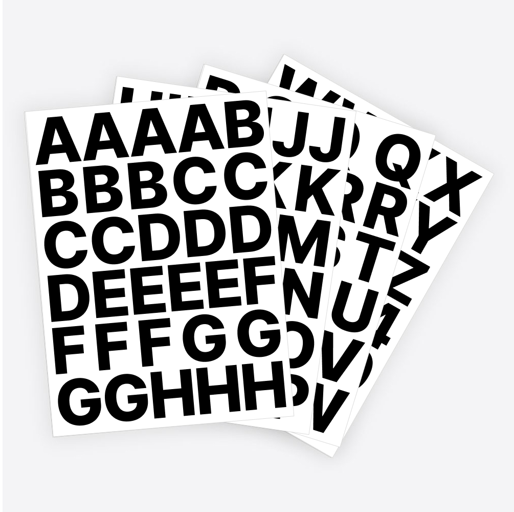 Standaard Plakletters / Letter stickers - 4 cm