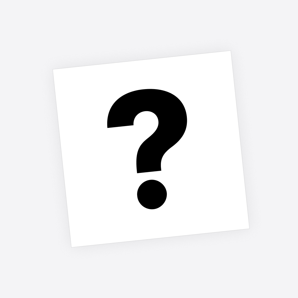 Losse plakletter / letter sticker - Standaard Vraagteken: ?