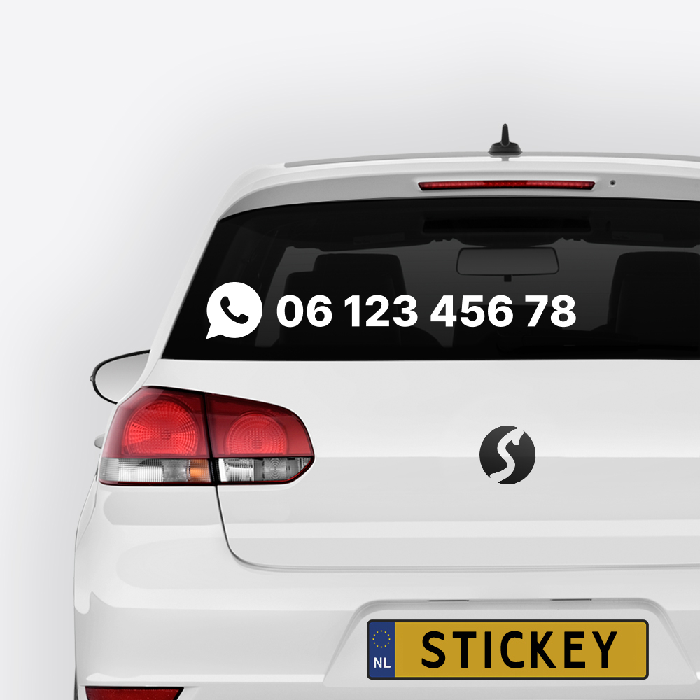 Autosticker - Whatsapp tekst sticker maken