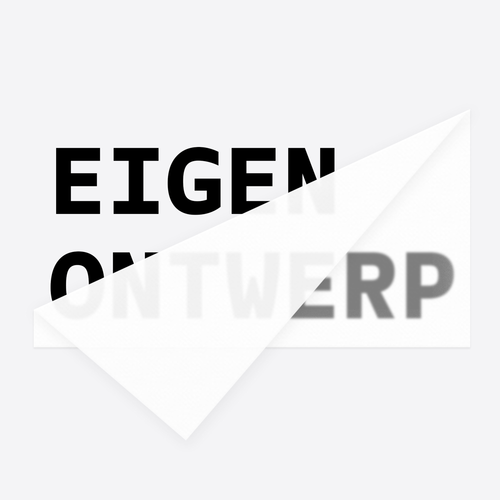 Tekst sticker eigen ontwerp