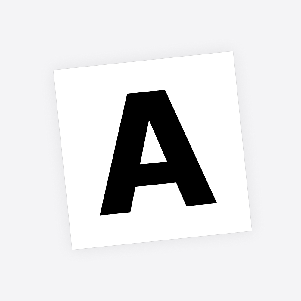 Losse plakletter / letter sticker - Standaard letter: A