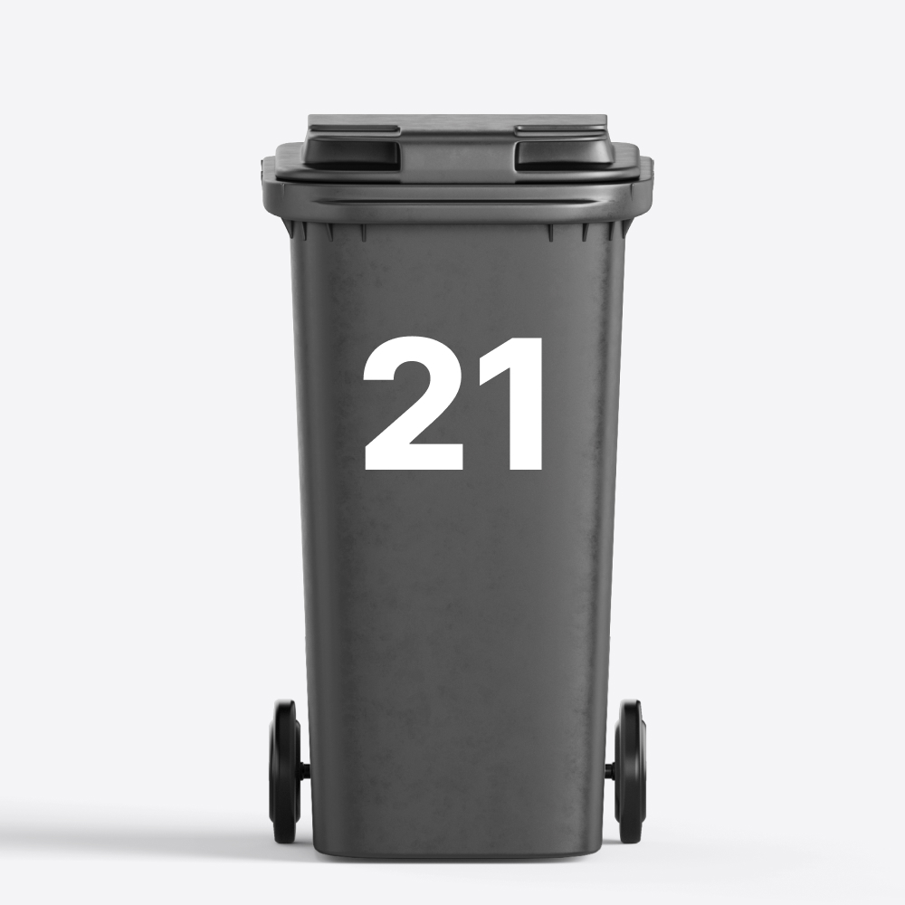 Huisnummer | Container / Kliko sticker | 20cm hoog