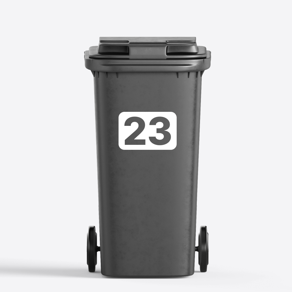 Huisnummer badge | Container / Kliko sticker | 20cm hoog