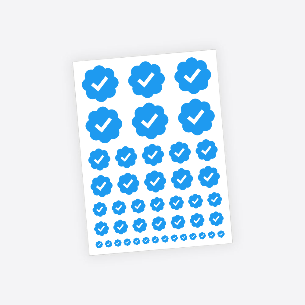 Twitter verified / geverifieerd stickers