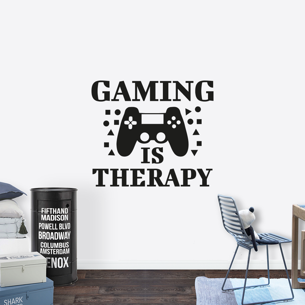 Muursticker - Gaming is therapy