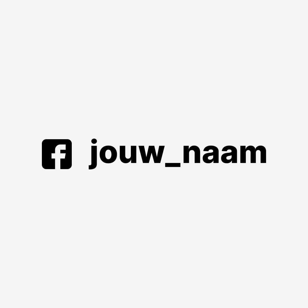 Facebook sticker met eigen naam
