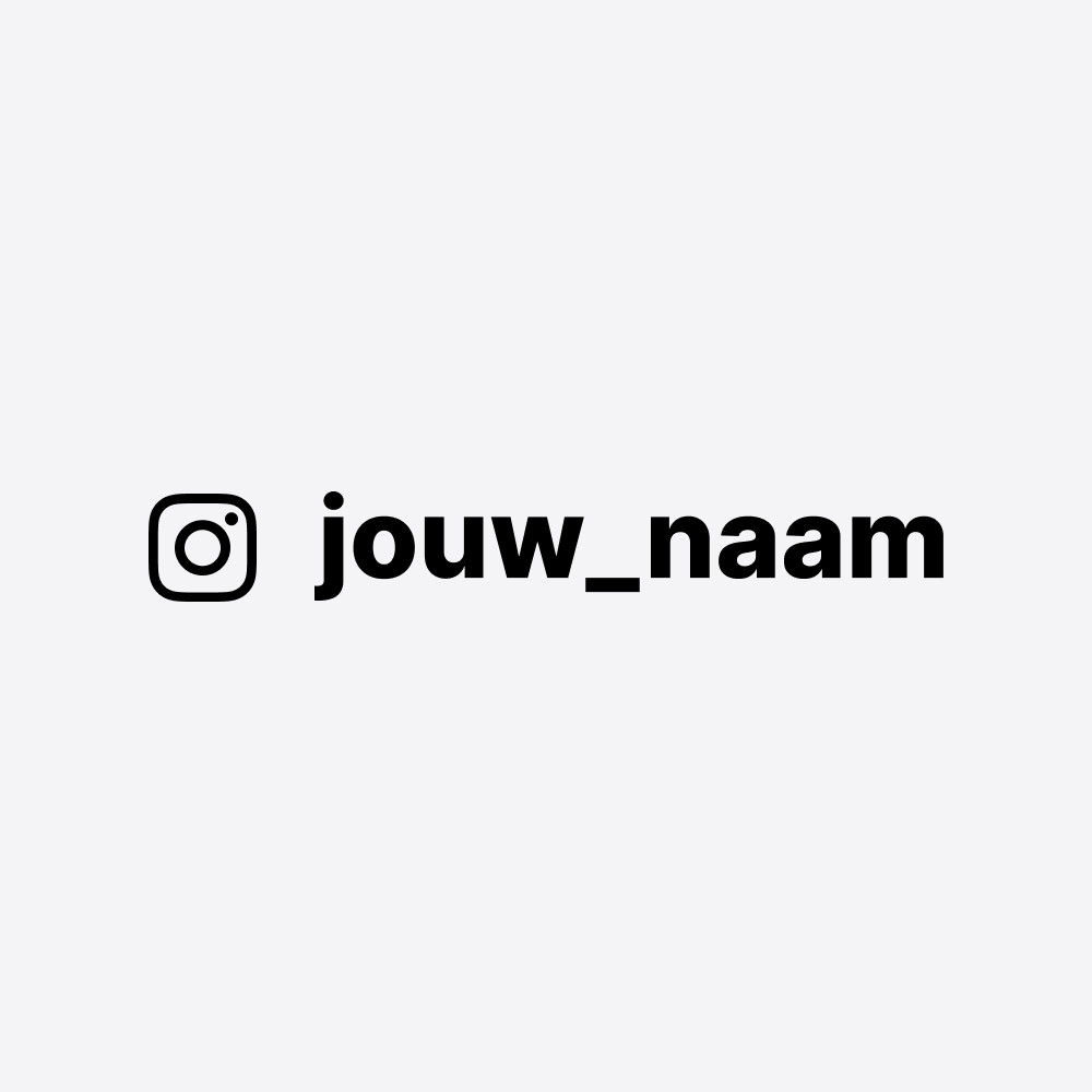 Instagram sticker met eigen naam