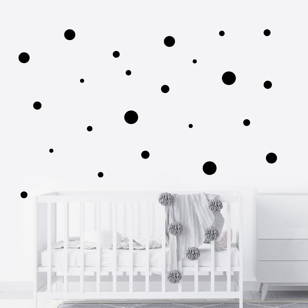 Muurstickers vormen set - Stippen / Rondjes / Polka Dots