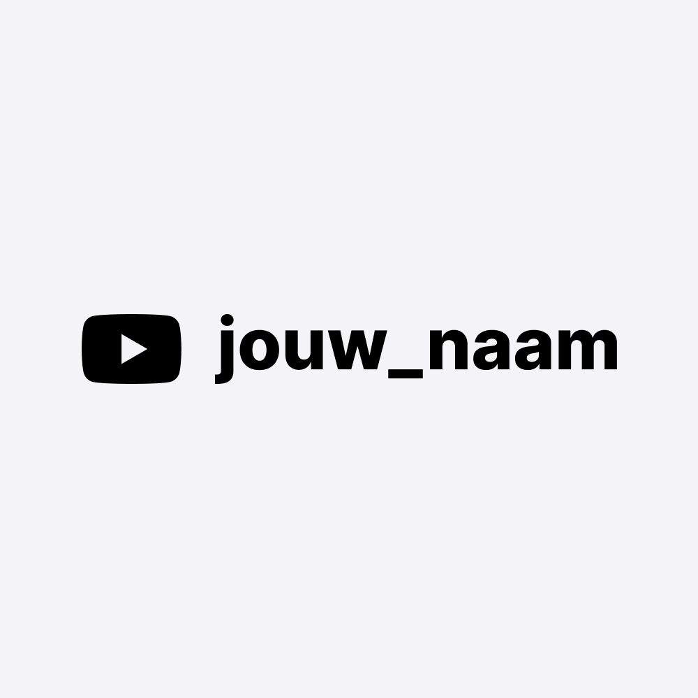 YouTube sticker met eigen naam