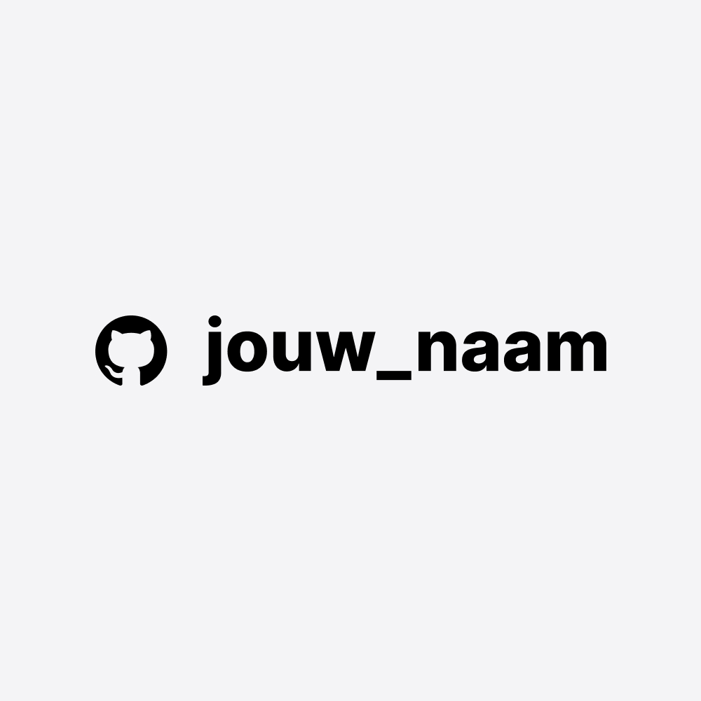 Github sticker met eigen naam