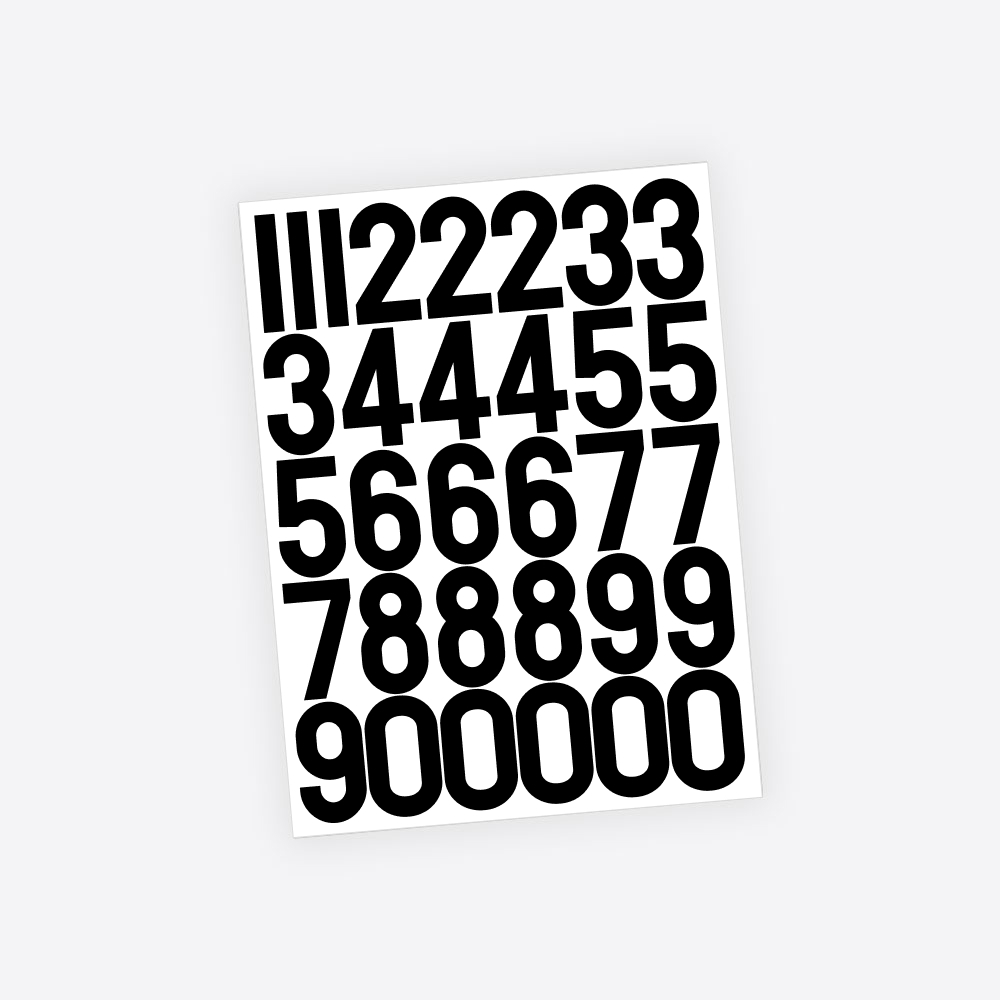 Compact Plakcijfers / Nummer stickers - 5cm