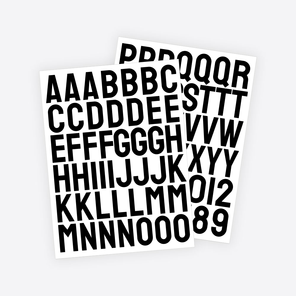 Compact Plakletters / Letter stickers - 4cm