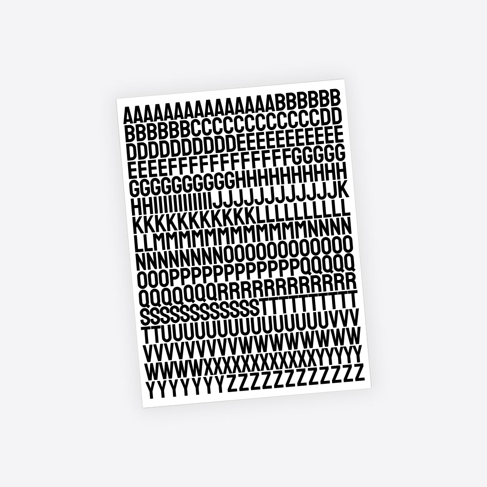 Compact Plakletters / Letter stickers - 1.5cm