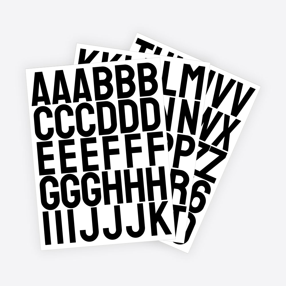 Compact Plakletters / Letter stickers - 5cm