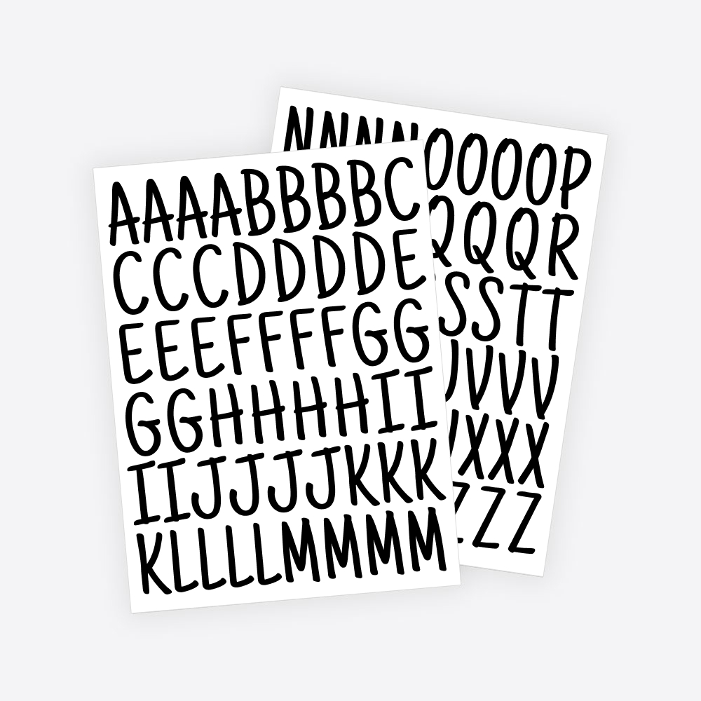 Handschrift Plakletters / Letter stickers - 4cm