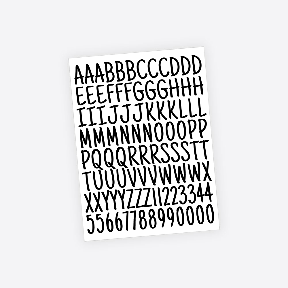 Handschrift Plakletters / Letter stickers - 3cm