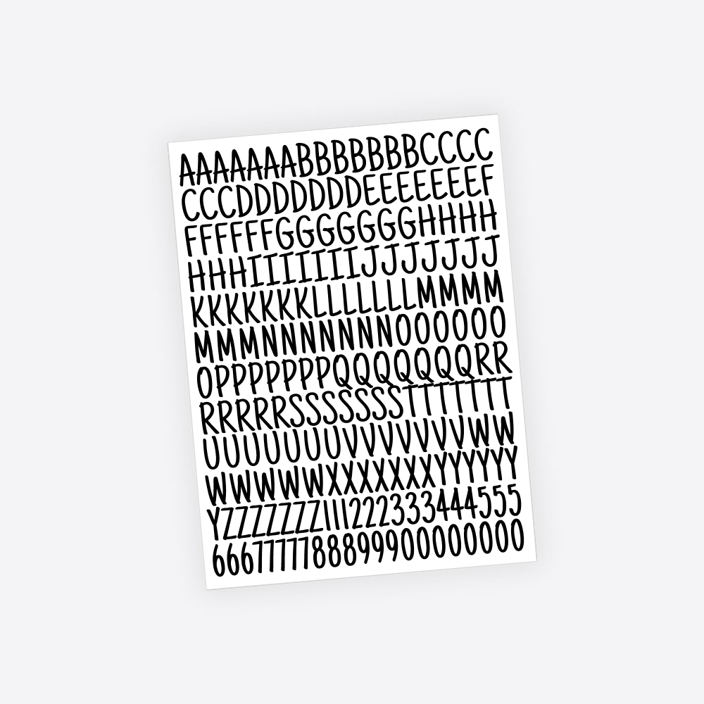 Handschrift Plakletters / Letter stickers - 2cm
