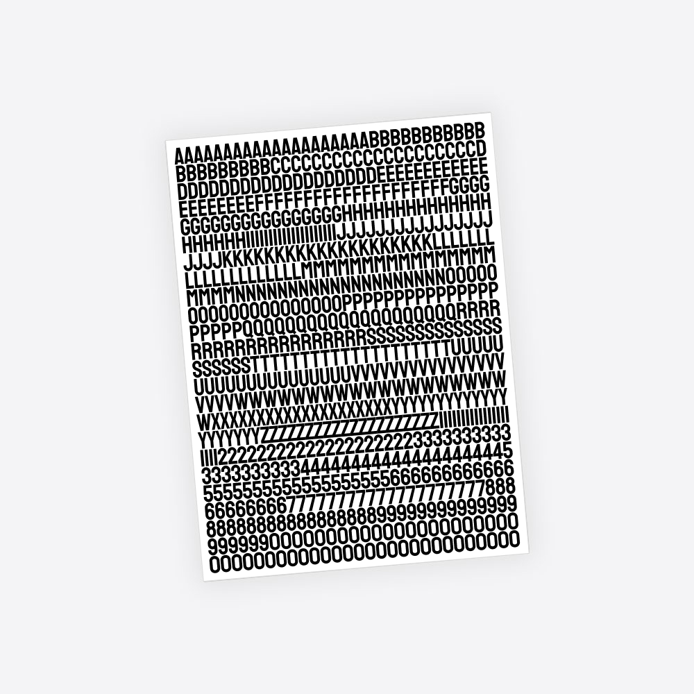  Compact Plakletters / Letter stickers - 1cm