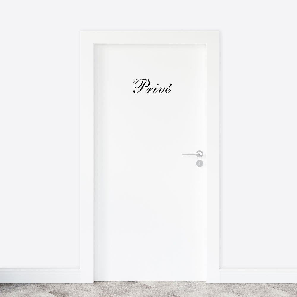 Deursticker - Privé - Sierletters