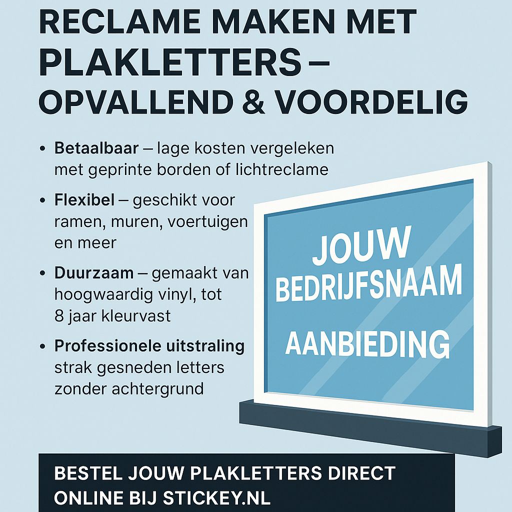 Reclame maken met plakletters – opvallend & voordelig