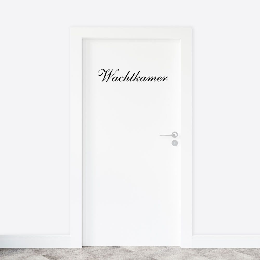 Deursticker - Wachtkamer - Sierletters