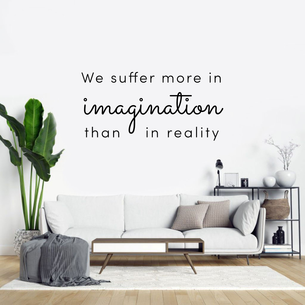 Muursticker - Suffer more in imagination