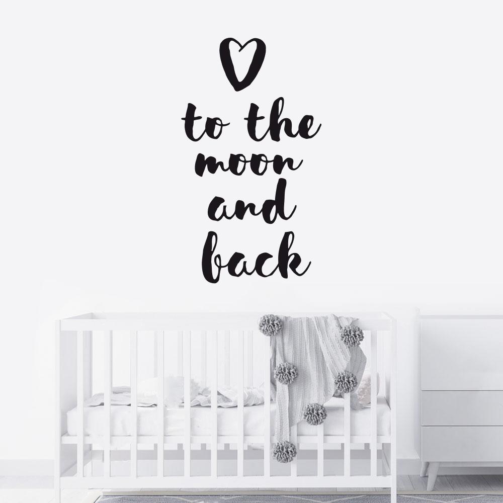 Muursticker - To the moon and back